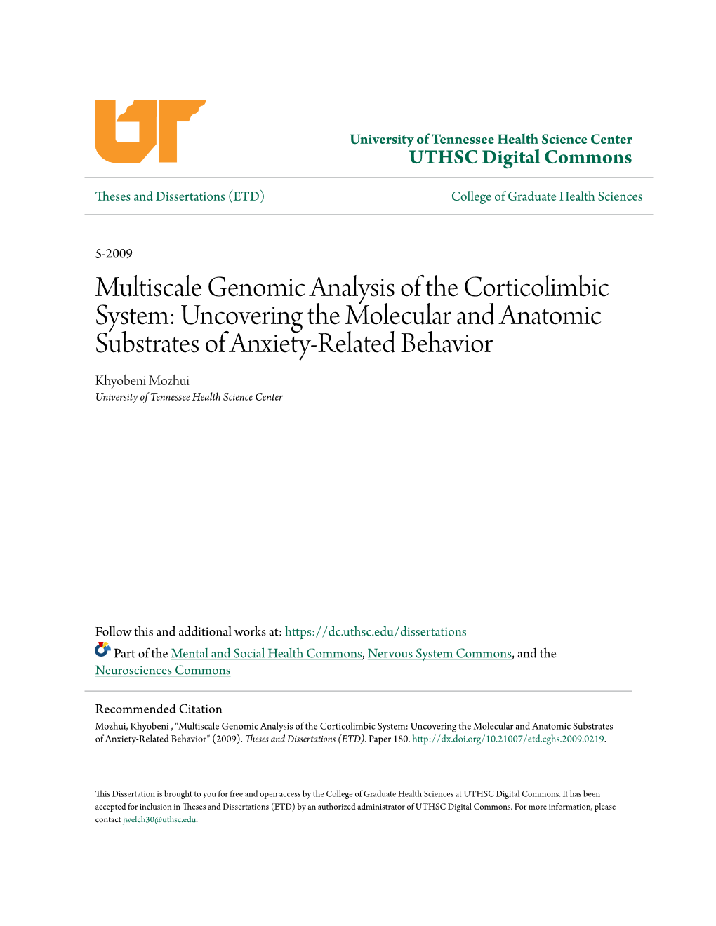 Multiscale Genomic Analysis of The