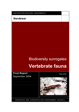 Vertebrate Fauna