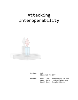 Attacking Interoperability