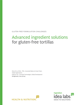 Advanced Ingredient Solutions for Gluten-Free Tortillas