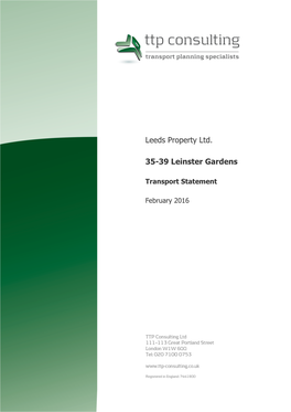 Leeds Property Ltd. 35-39 Leinster Gardens