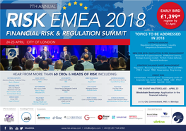 Financial Risk & Regulation Summit