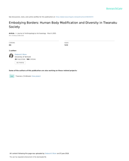 Human Body Modification and Diversity in Tiwanaku Society