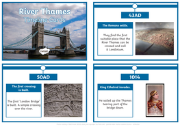 River Thames 43AD Timeline Cards the Romans Settle