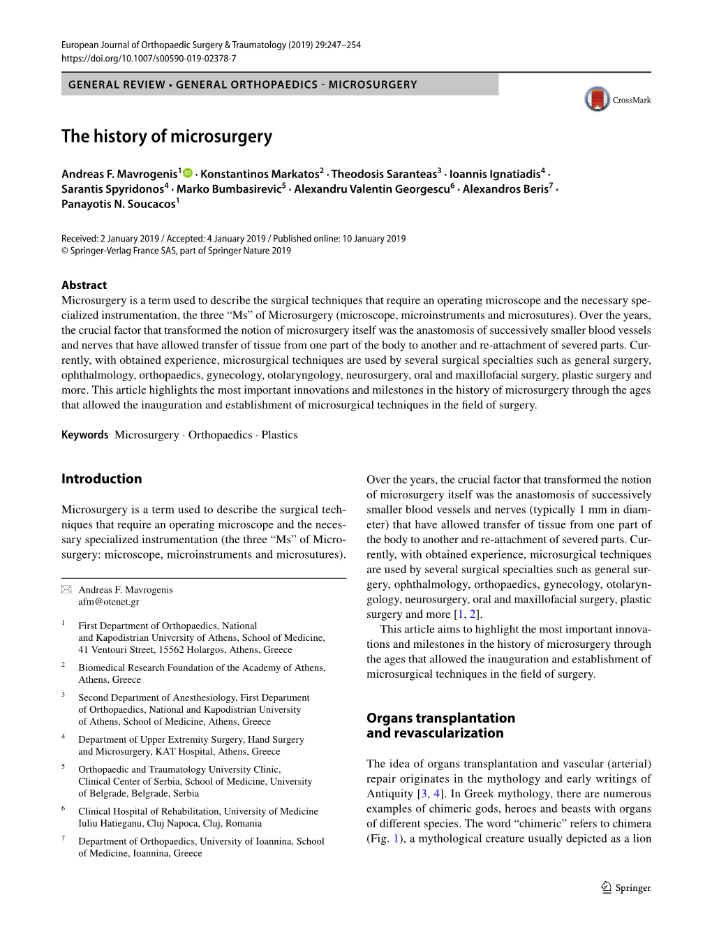 The History of Microsurgery