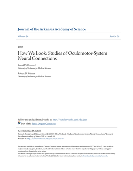 Studies of Oculomotor-System Neural Connections Ronald S