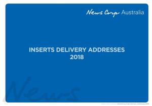 Inserts Delivery Addresses 2018
