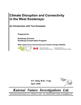 Kutenai Nature Investigations Ltd. 602 Richards Street, Nelson, B.C