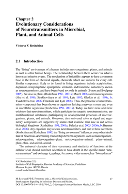 Evolutionary Considerations of Neurotransmitters in Microbial, Plant, and Animal Cells
