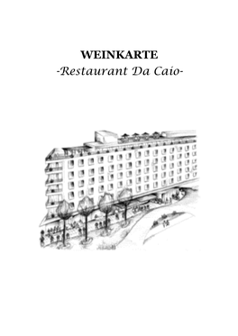 WEINKARTE -Restaurant Da Caio