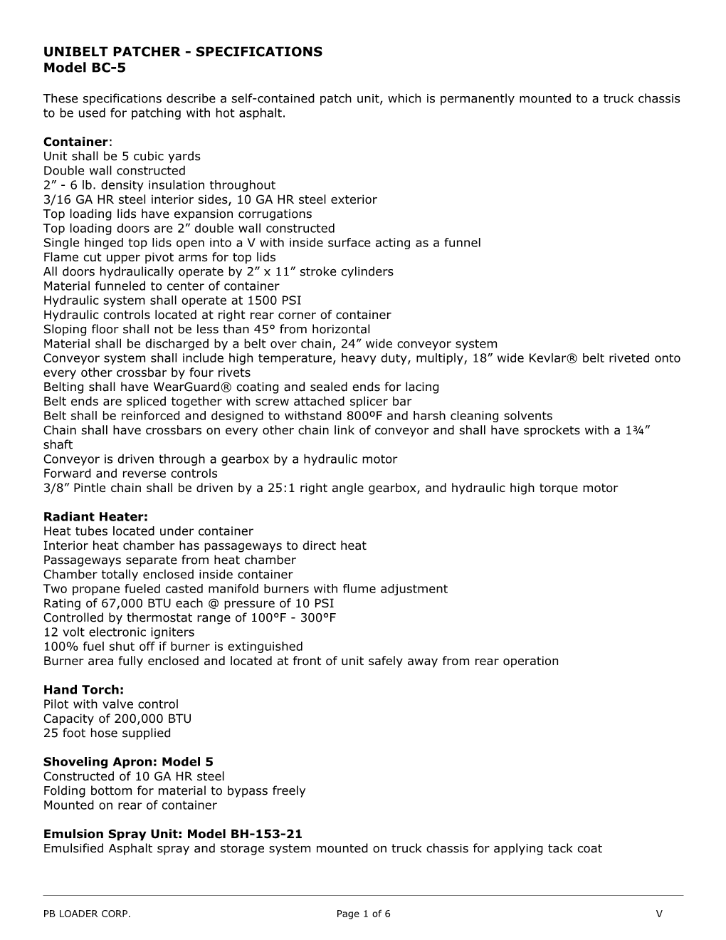 Truck Mounted Loader - Specifications s3