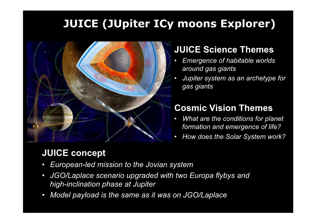 JUICE (Jupiter Icy Moons Explorer)