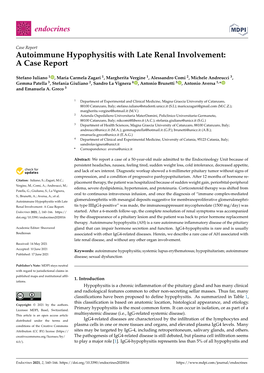 Autoimmune Hypophysitis with Late Renal Involvement: a Case Report