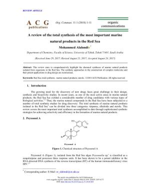 A Review of the Total Natural Total Synthesis of the Most Important