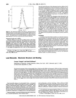 Lead Monoxide. Electronic Structure and Bonding