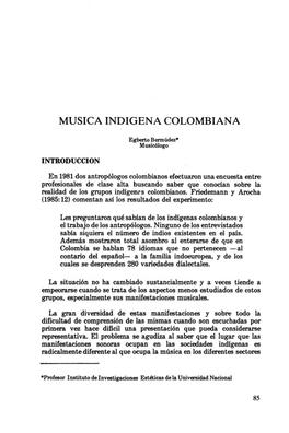 Musica Indigena Colombiana