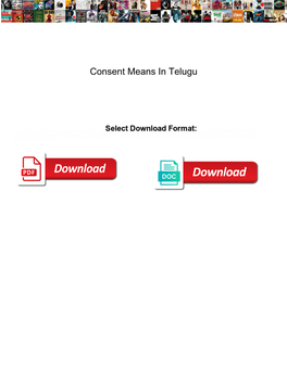 Consent Means in Telugu
