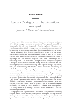 Leonora Carrington and the International Avant-Garde Jonathan P