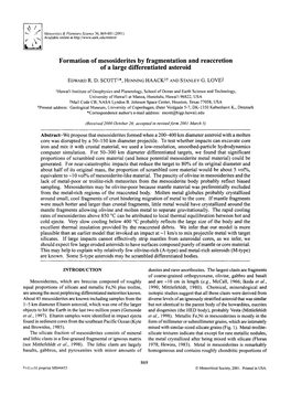 Formation of Mesosiderites by Fragmentation and Reaccretion of a Large Differentiated Asteroid