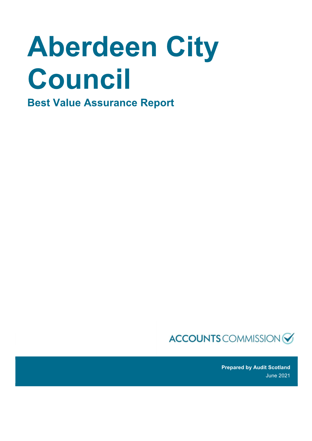 Aberdeen City Council Best Value Assurance Report
