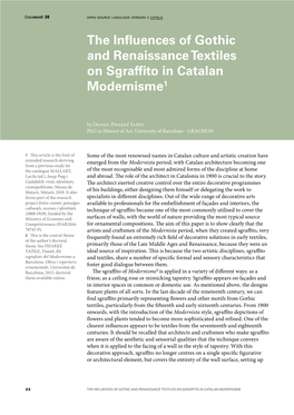 The Influences of Gothic and Renaissance Textiles on Sgraffito in Catalan Modernisme1