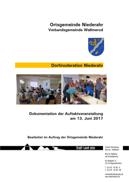 Ortsgemeinde Niederahr Verbandsgemeinde Wallmerod