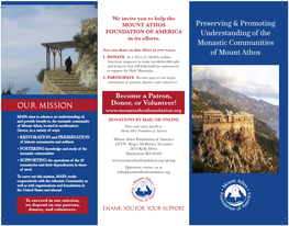 Preserving & Promoting Understanding of the Monastic