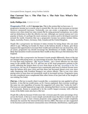 Our Current Tax V. the Flat Tax V. the Fair Tax: What's the Difference?