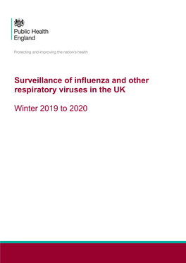 Surveillance of Influenza and Respiratory Viruses, UK