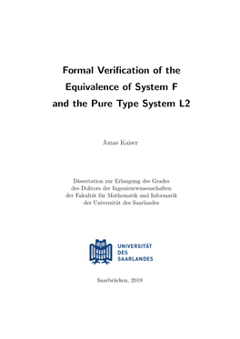 Formal Verification of the Equivalence of System F and the Pure Type