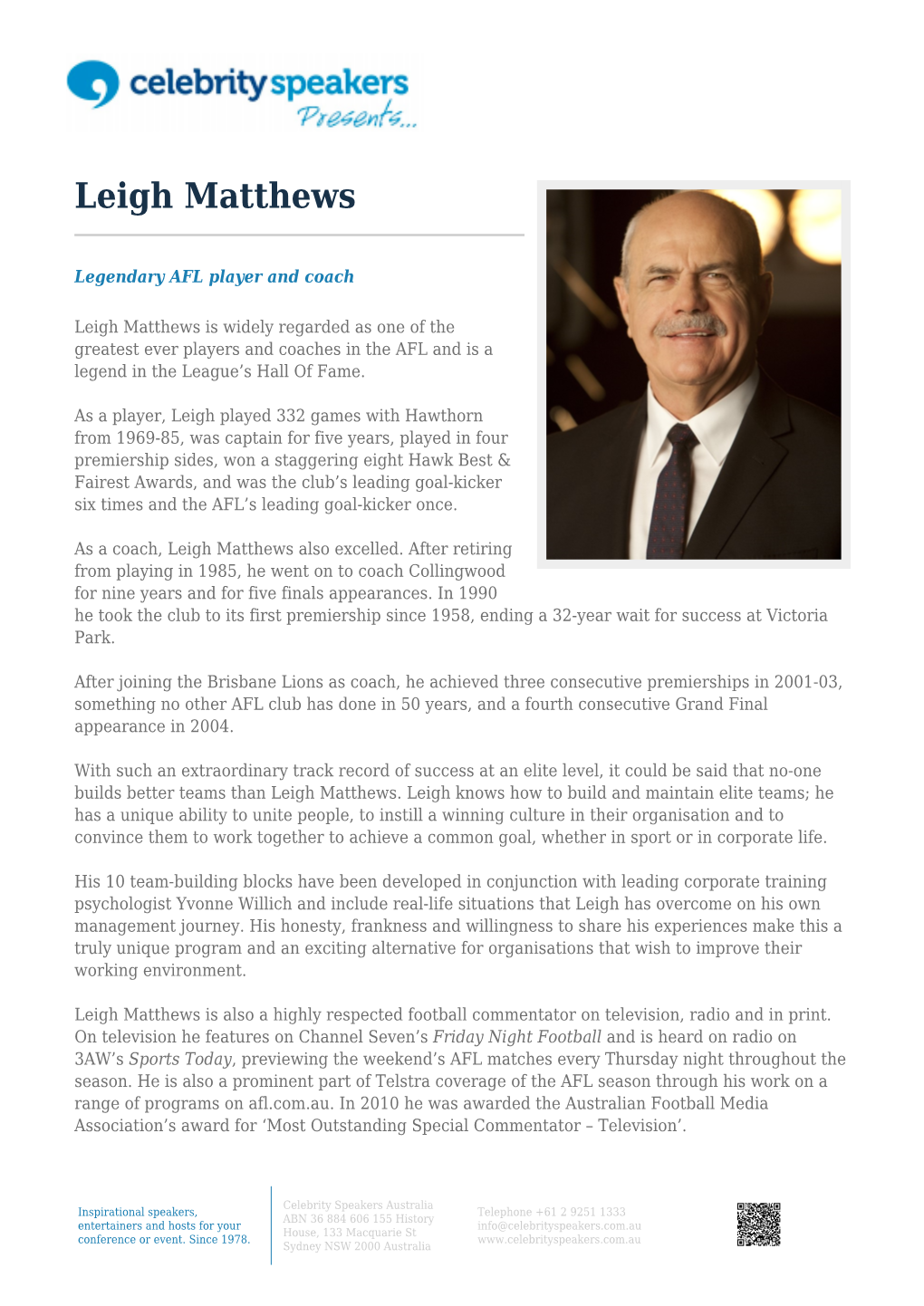 Leigh Matthews