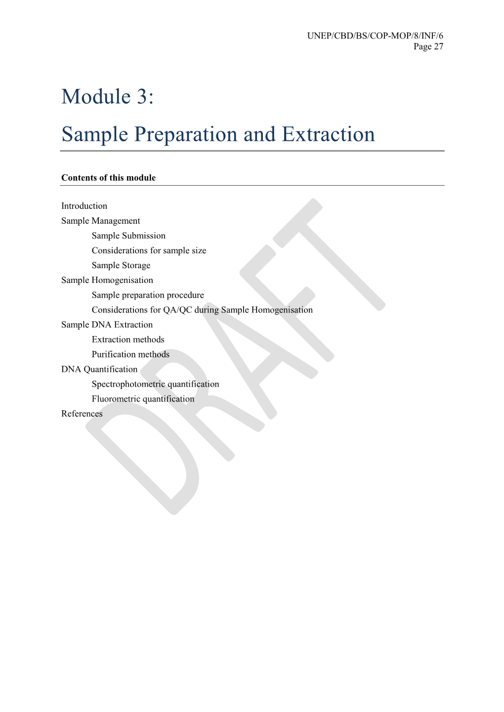 Module 3: Sample Preparation and Extraction