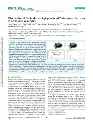 Effect of Metal Electrodes on Aging-Induced Performance