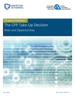 Research Paper: the CPP Take-Up Decision