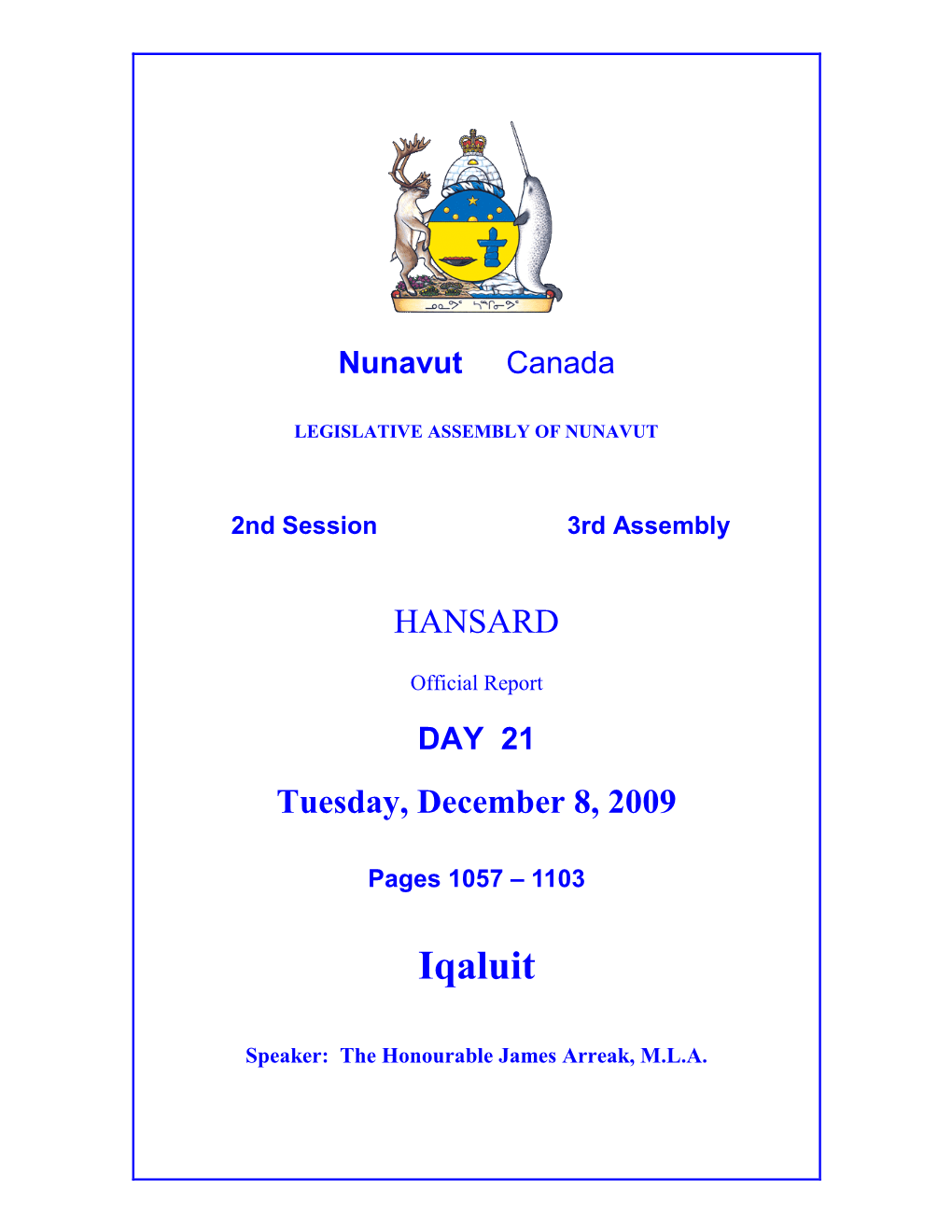 Nunavut Hansard 1057