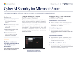 Cyber AI Security for Microsoft Azure