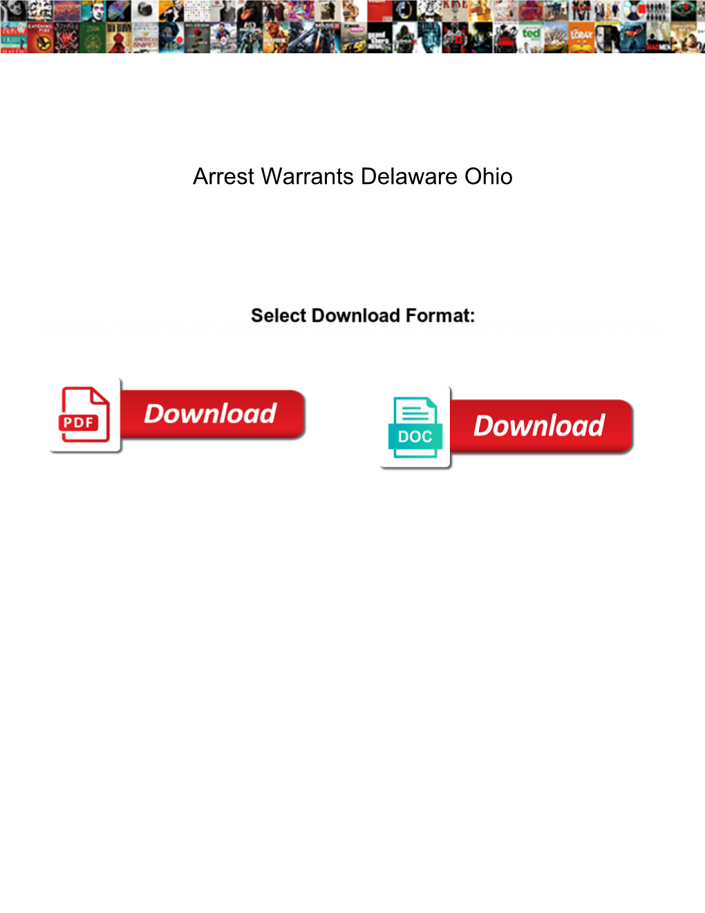 Arrest Warrants Delaware Ohio