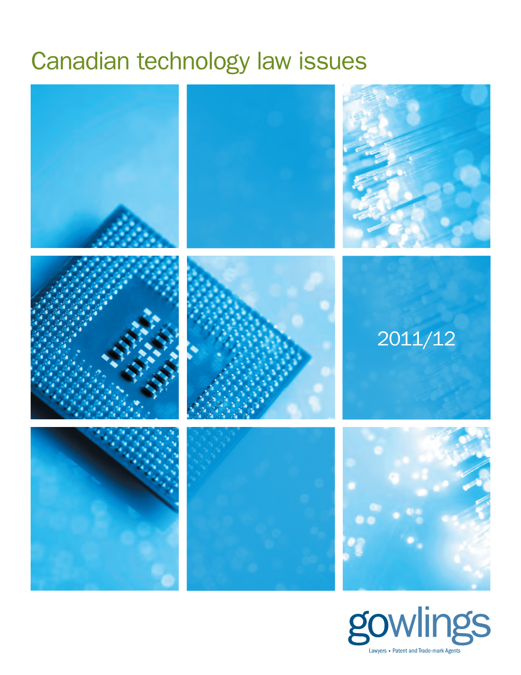 Canadian Technology Law Issues 2011/12 Table of Contents