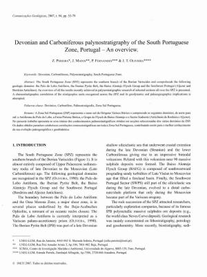 Devonian and Carboniferous Palynostratigraphy of the South Portuguese Zone, Portugal - an Overview 67