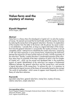 Value-Form and the Mystery of Money