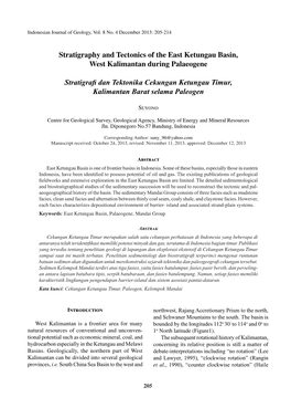 Stratigraphy and Tectonics of the East Ketungau Basin, West Kalimantan During Palaeogene