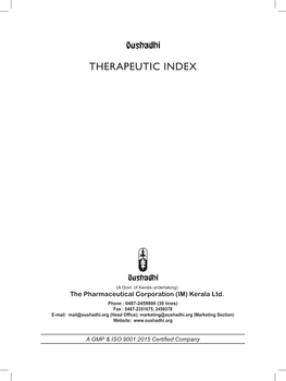 Therapeutic Index