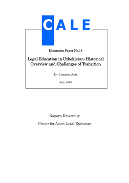 Legal Education in Uzbekistan: Historical Overview and Challenges of Transition