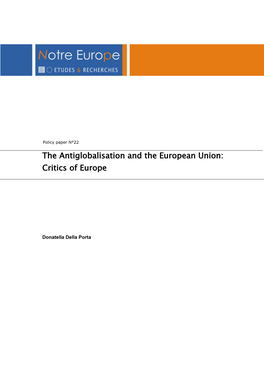 The Antiglobalisation and the European Union: Critics of Europe