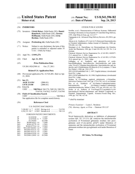 (12) United States Patent (10) Patent No.: US 8,541,596 B2 Heiser Et Al