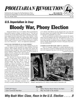 Bloody War, Phony Election