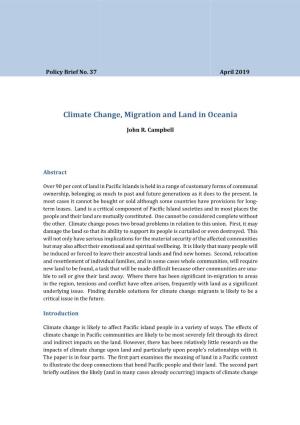T-PB John Campbell Climate Change,Migration and Land In