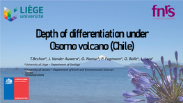 Depth of Differentiation Under Osorno Volcano (Chile)