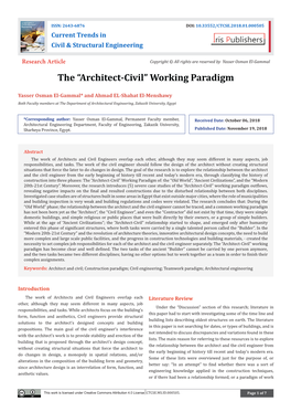 Architect-Civil” Working Paradigm
