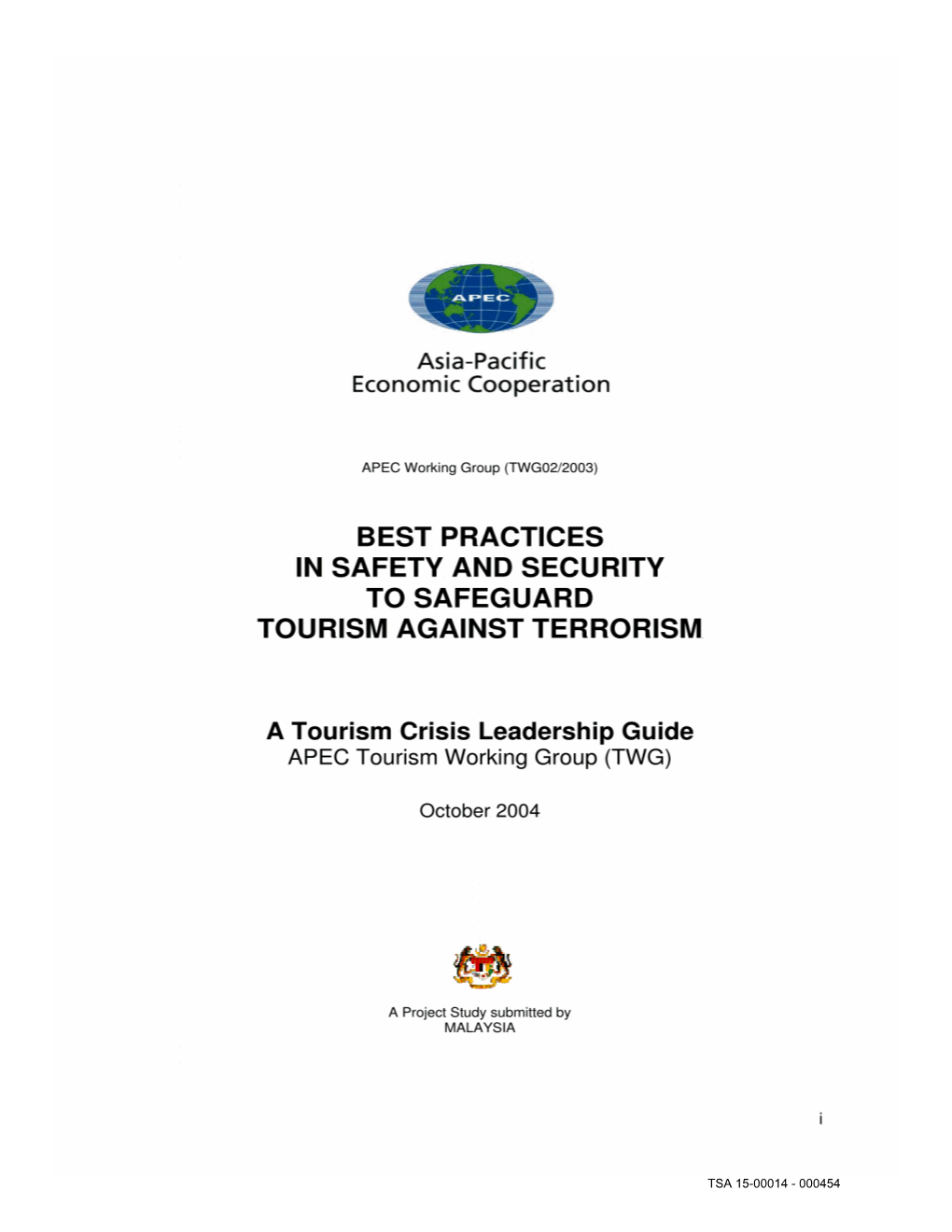 Best Practices in Safety and Security to Safeguard Tourism Against Terrorism